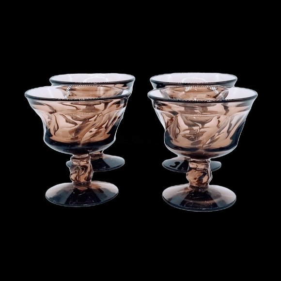 Fostoria Jamestown Dining 4pc Brown Glasses Fostoria Jamestown